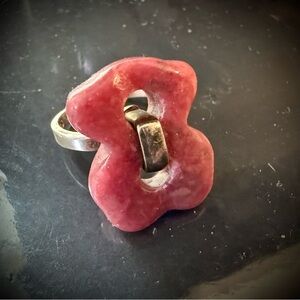 Sterling silver TOUS Cruise ring with rhodonite
